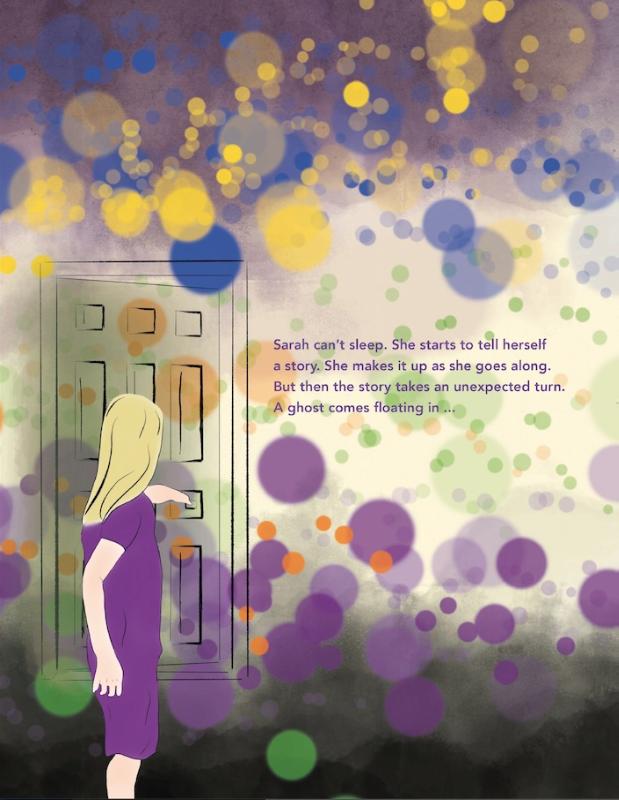 Achterkant van Sarah and the Colorful Ghost