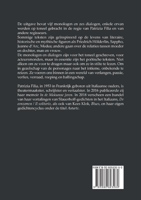 Achterkant van Theaterteksten