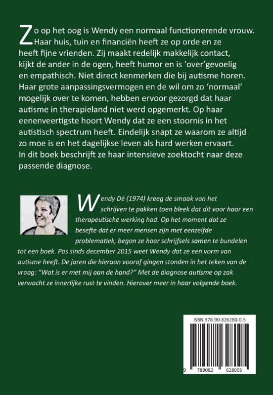 Achterkant van Autisme wel niet wel niet wel