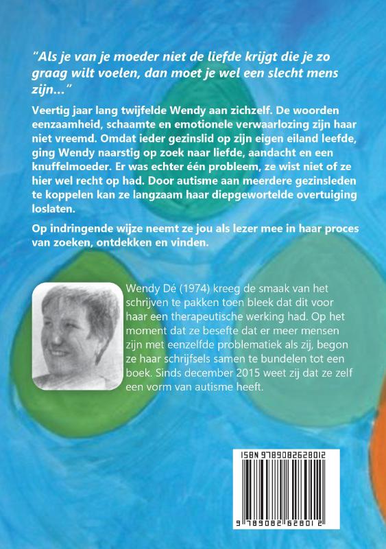 Achterkant van Ik zoek... een knuffelmoeder, antwoorden en mezelf