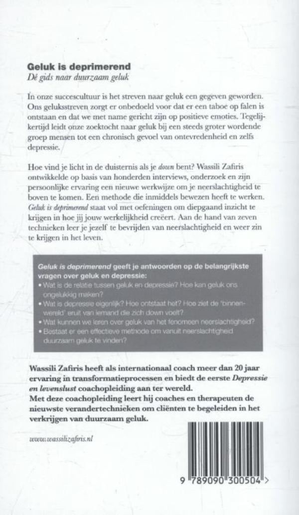 Achterkant van Geluk is deprimerend
