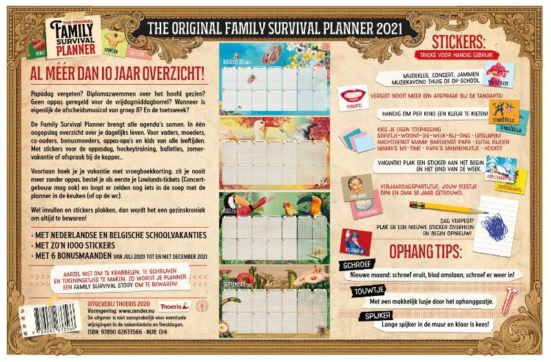 Achterkant van De Family Survival Planner 2022