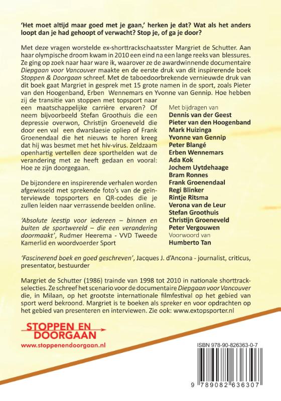 Achterkant van Stoppen & Doorgaan