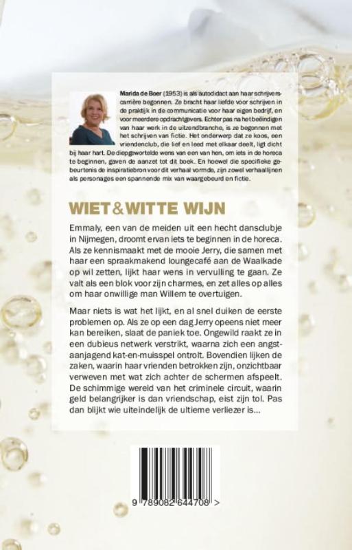 Achterkant van Wiet & witte wijn