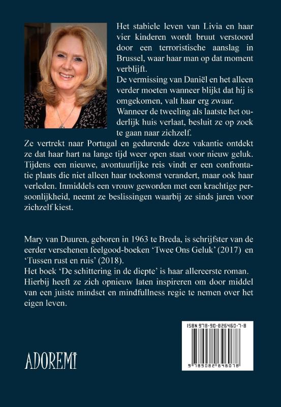 Achterkant van De schittering in de diepte