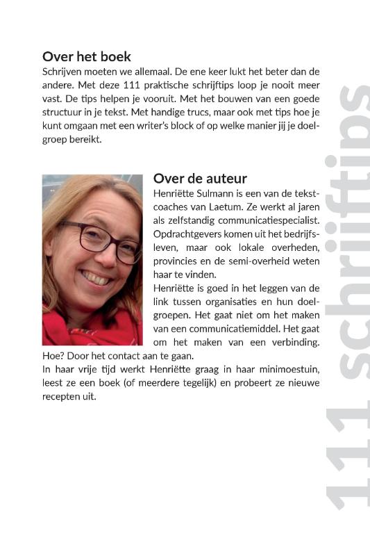 Achterkant van 111 Schrijftips voor zakelijke teksten