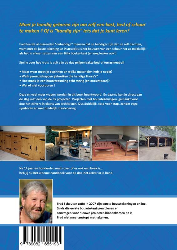 Achterkant van Fred's bouw & klus projecten handboek