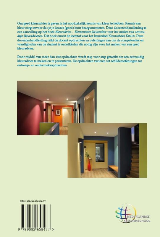 Achterkant van Docentenhandleiding kleuradvies