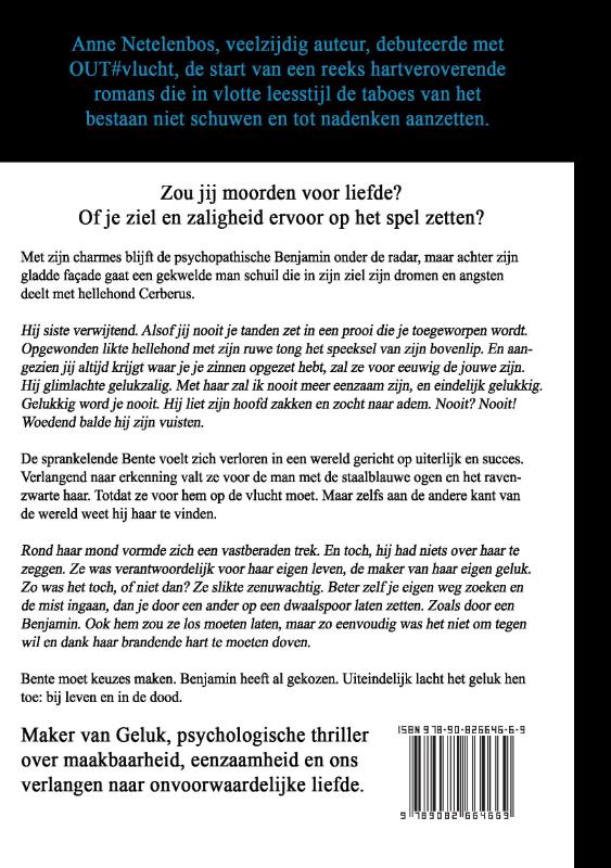 Achterkant van Maker van Geluk