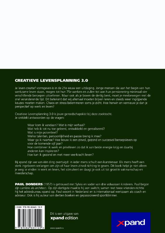 Achterkant van Creatieve Levensplanning 3.0