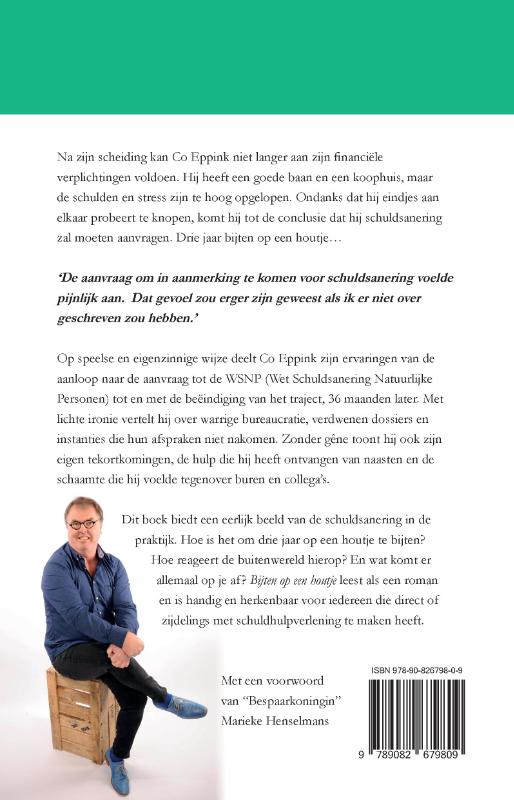 Achterkant van Bijten op een houtje