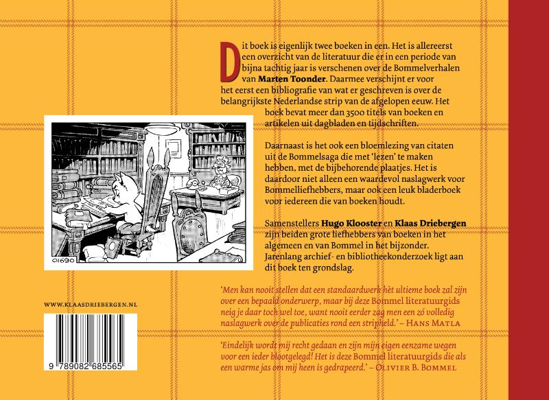 Achterkant van Bommel literatuurgids