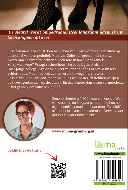 Achterkant van Niemand die me ziet