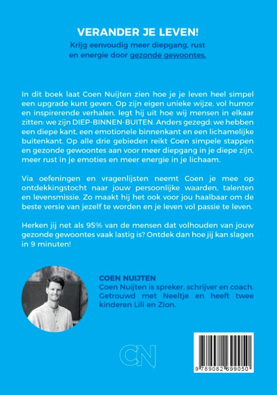 Achterkant van Verander je leven in 9 minuten