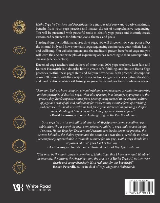 Achterkant van Hatha Yoga for teachers and practitioners