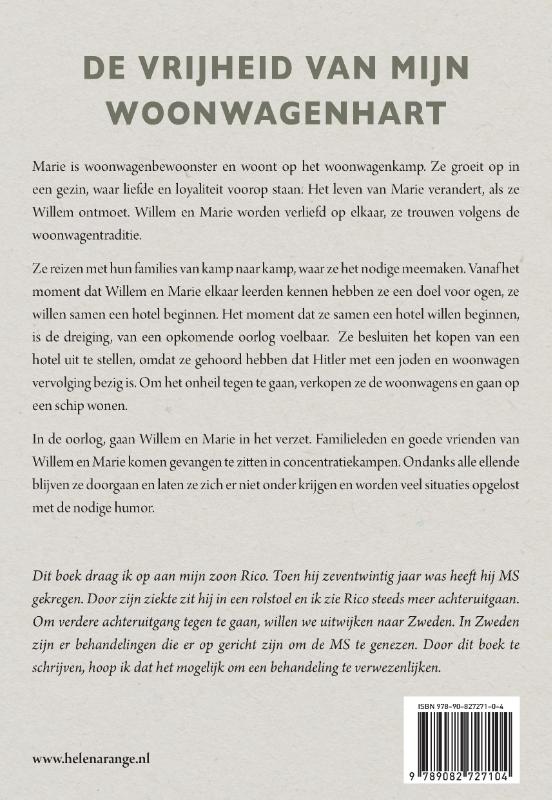 Achterkant van De vrijheid van mijn woonwagenhart