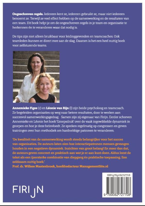 Achterkant van Ongeschreven regels