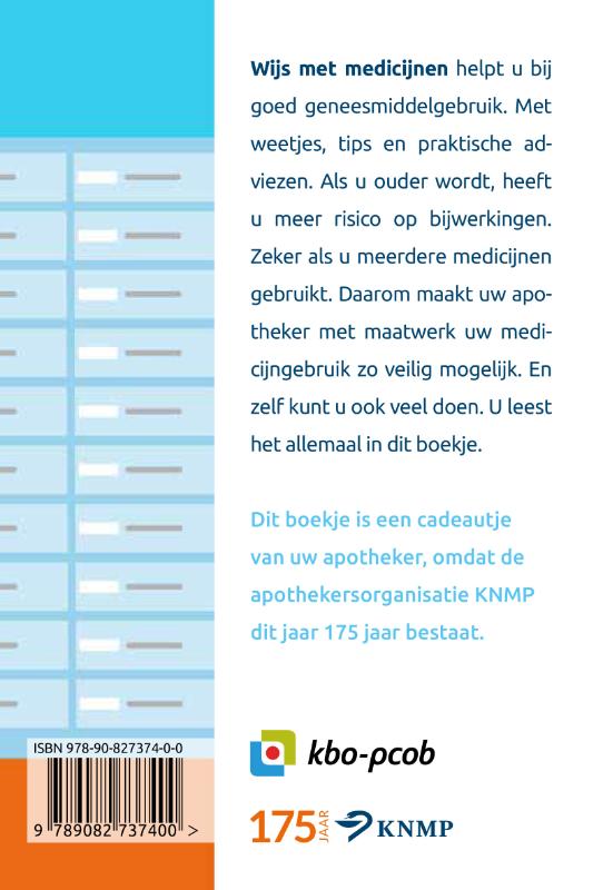 Achterkant van Wijs met medicijnen
