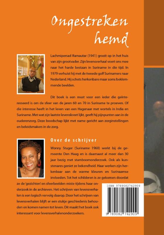 Achterkant van Ongestreken hemd