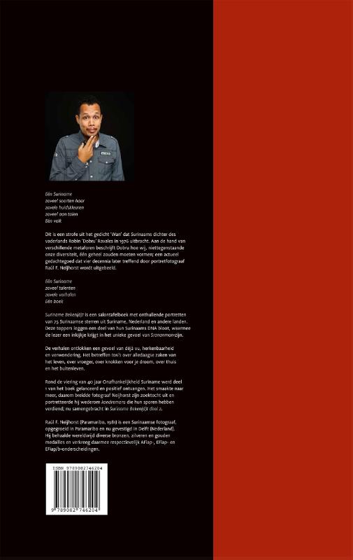 Achterkant van 75 onthullende portretten van Surinaamse sterren