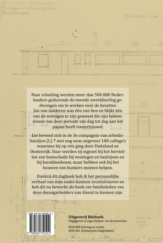 Achterkant van Dagboek van Jan van Aalderen