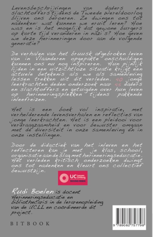 Achterkant van Levensverhalen van daders en slachtoffers van de Holocaust