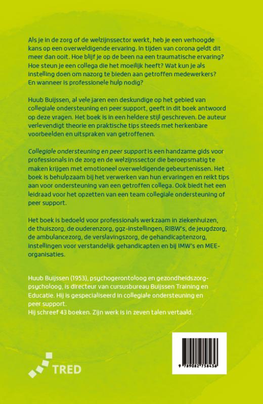 Achterkant van Collegiale ondersteuning en peer support
