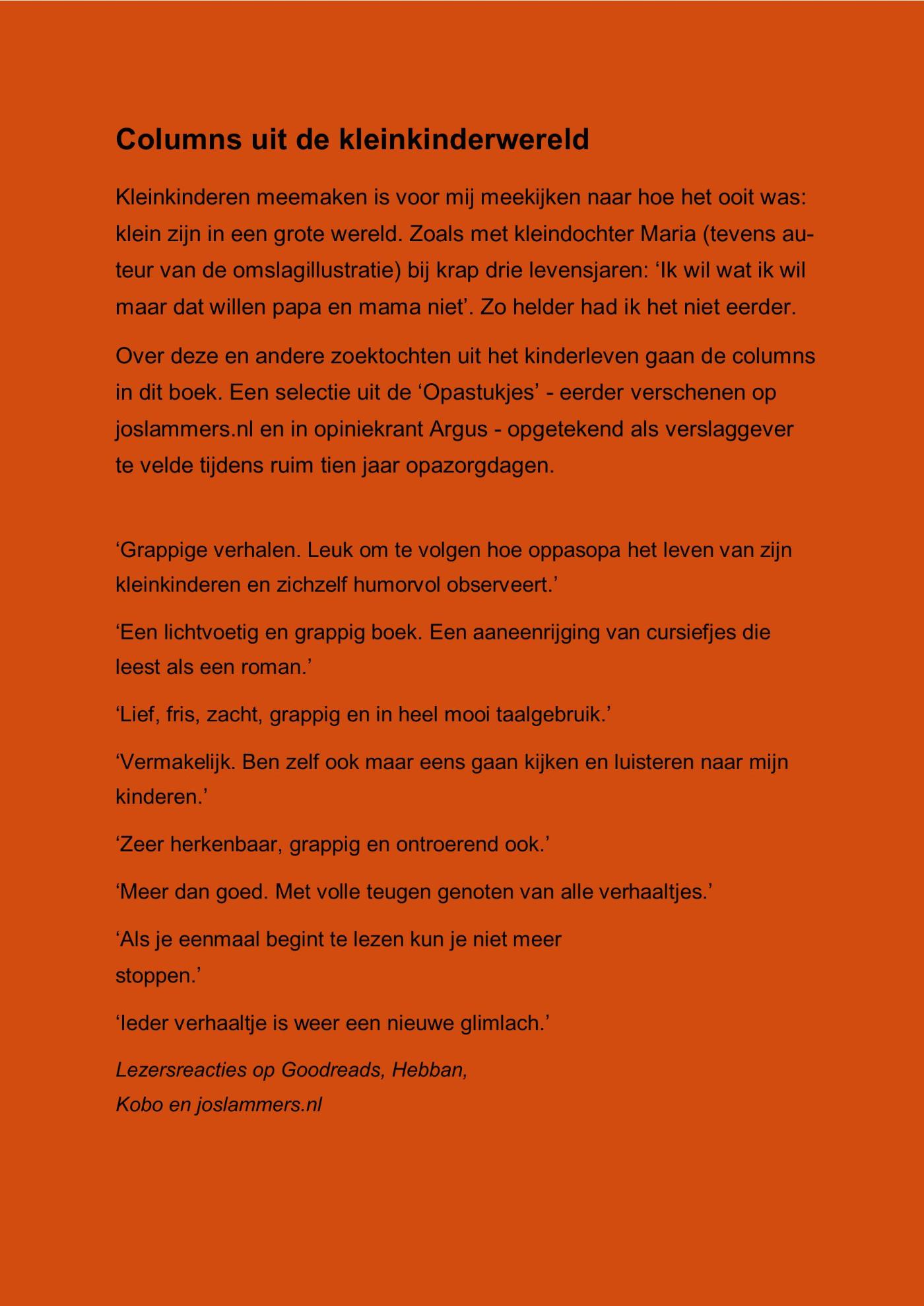 Achterkant van Opa