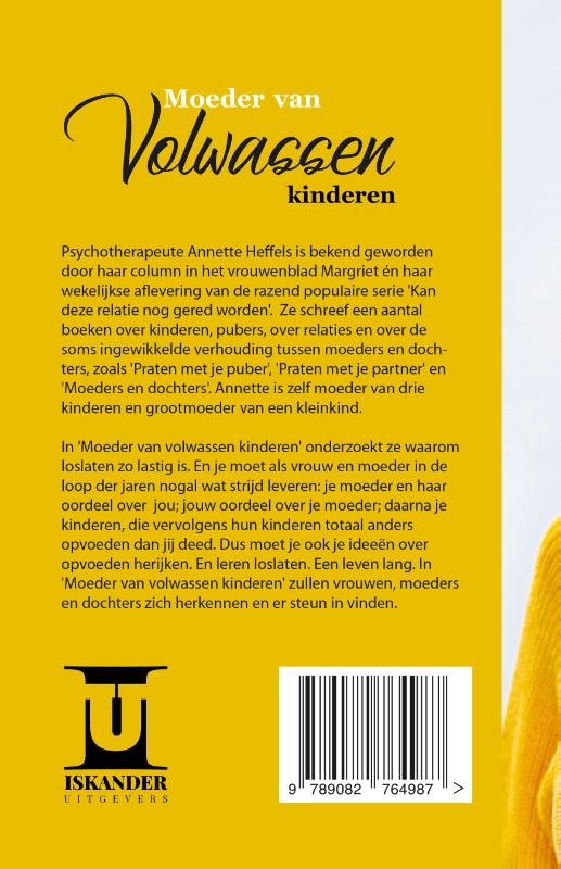 Achterkant van Moeder van volwassen kinderen