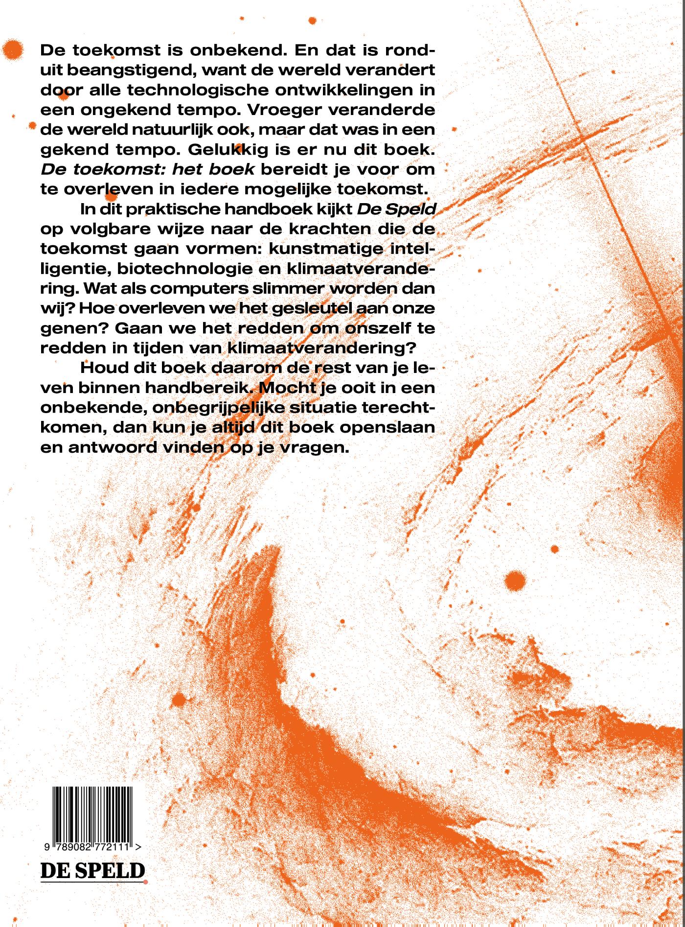 Achterkant van De toekomst: het boek