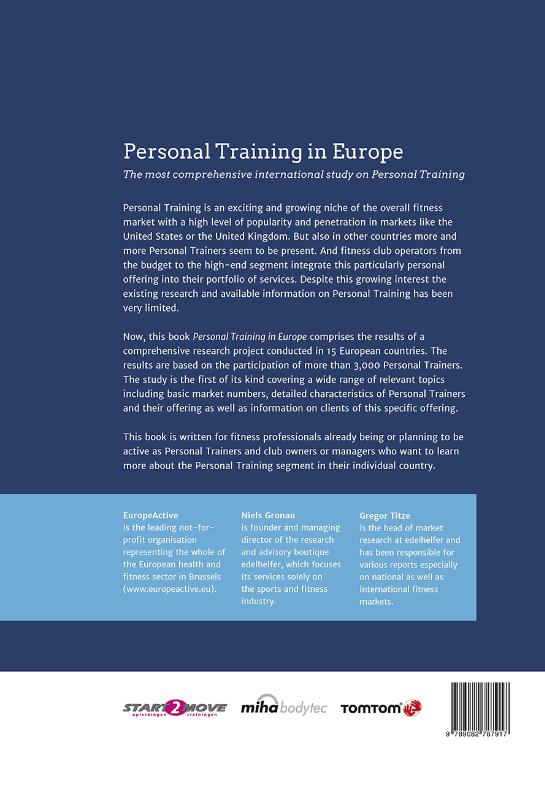 Achterkant van Personal Training in Europe