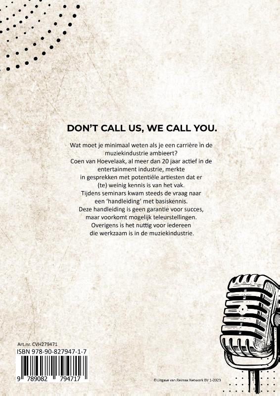 Achterkant van Don't call us, we call you