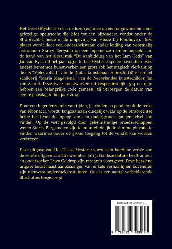 Achterkant van Het Gesso Mysterie