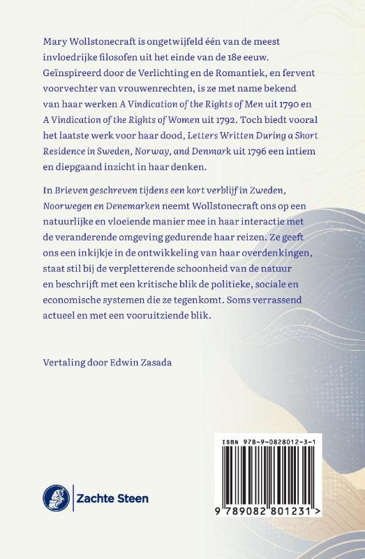 Achterkant van Brieven geschreven tijdens een kort verblijf in Zweden, Noorwegen en Denemarken