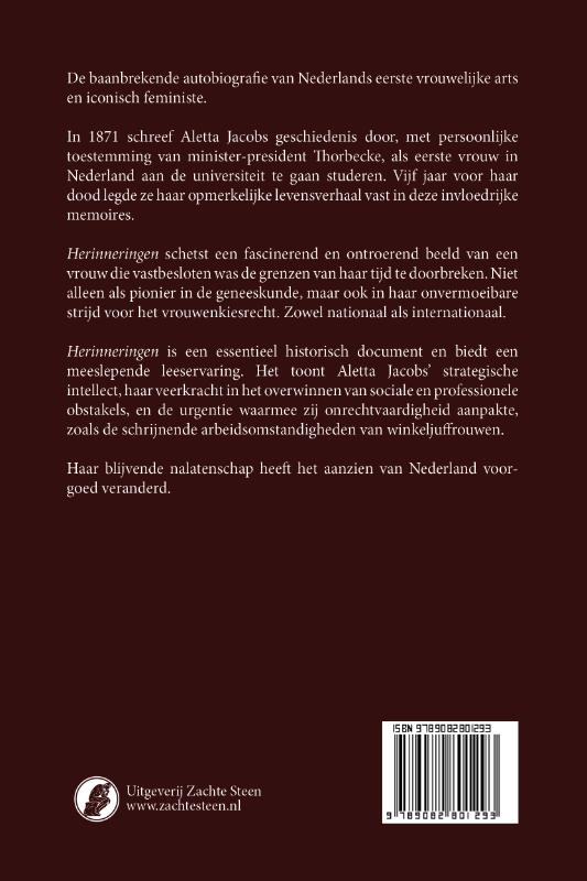 Achterkant van Herinneringen