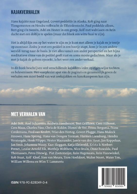 Achterkant van Kajakverhalen