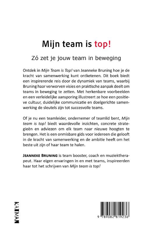 Achterkant van Mijn team is top!
