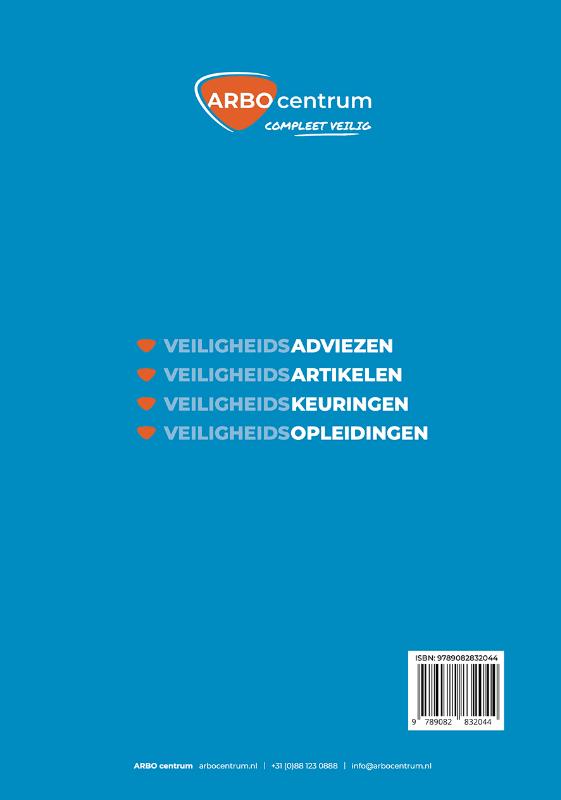 Achterkant van Cursusboek veilig werken met hoogwerkers