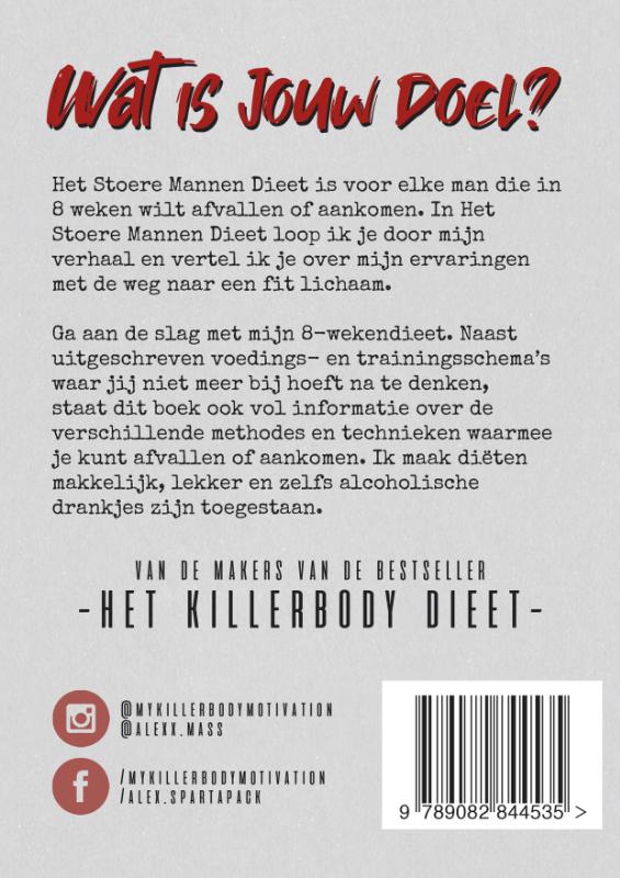 Achterkant van Het stoere mannen dieet