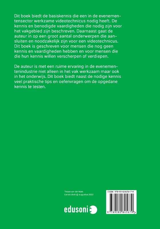 Achterkant van Videotechniek voor evenementen