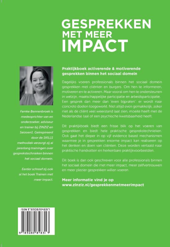 Achterkant van Gesprekken met meer impact