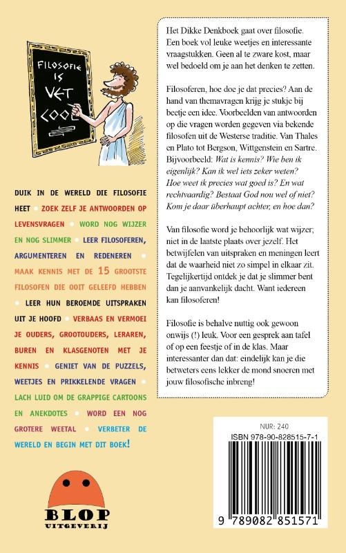 Achterkant van Het dikke denkboek