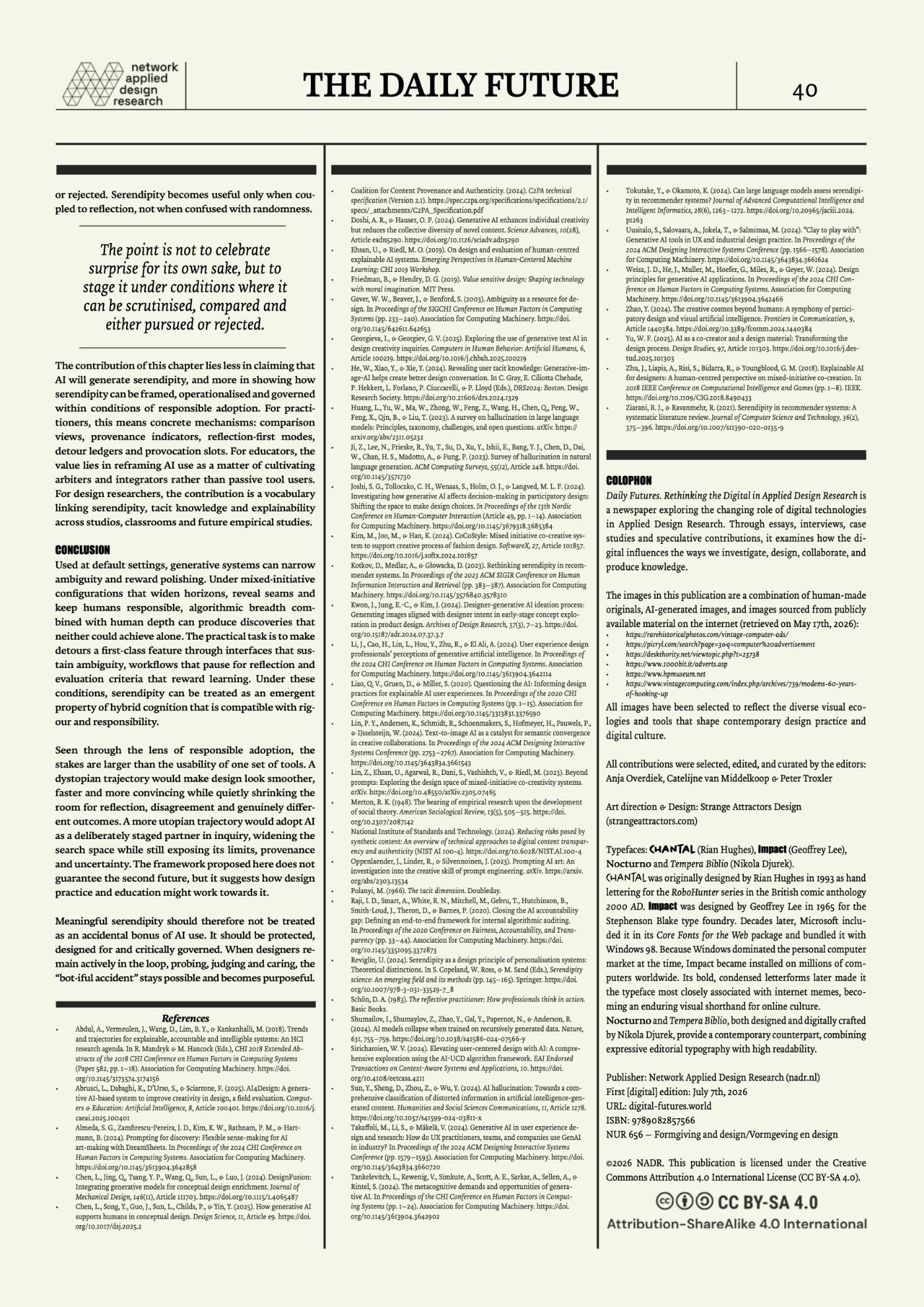 Achterkant van The Daily Future