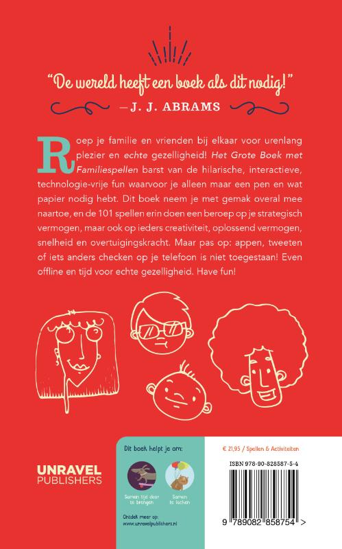 Achterkant van Het Grote Boek met Familiespellen