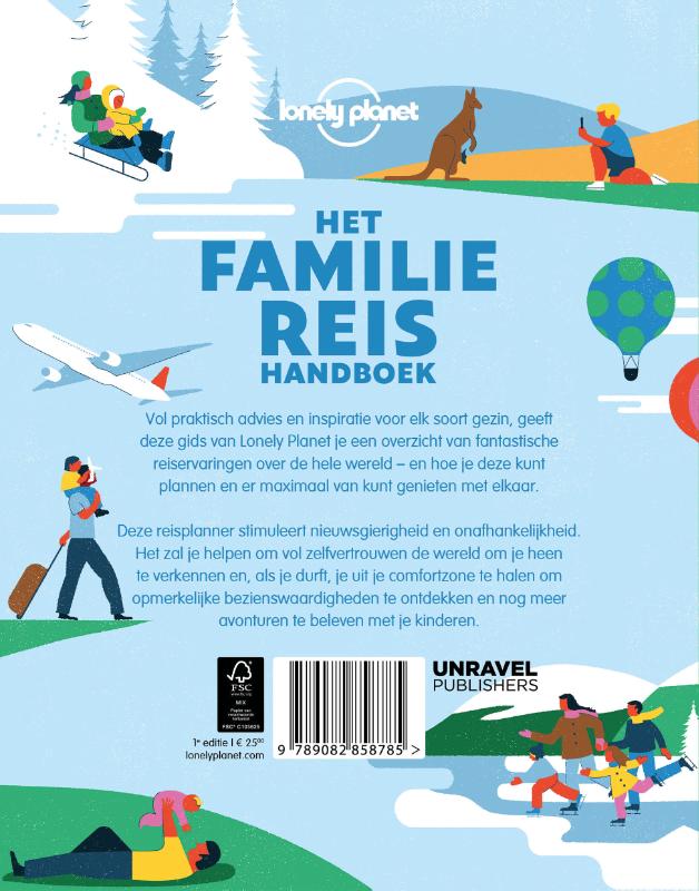 Achterkant van Het Familie Reis Handboek