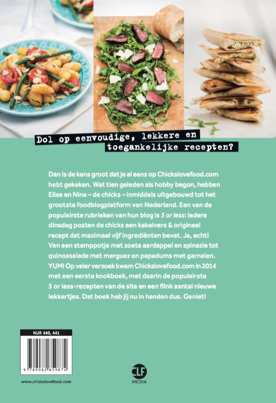 Achterkant van Het 5 or less - kookboek