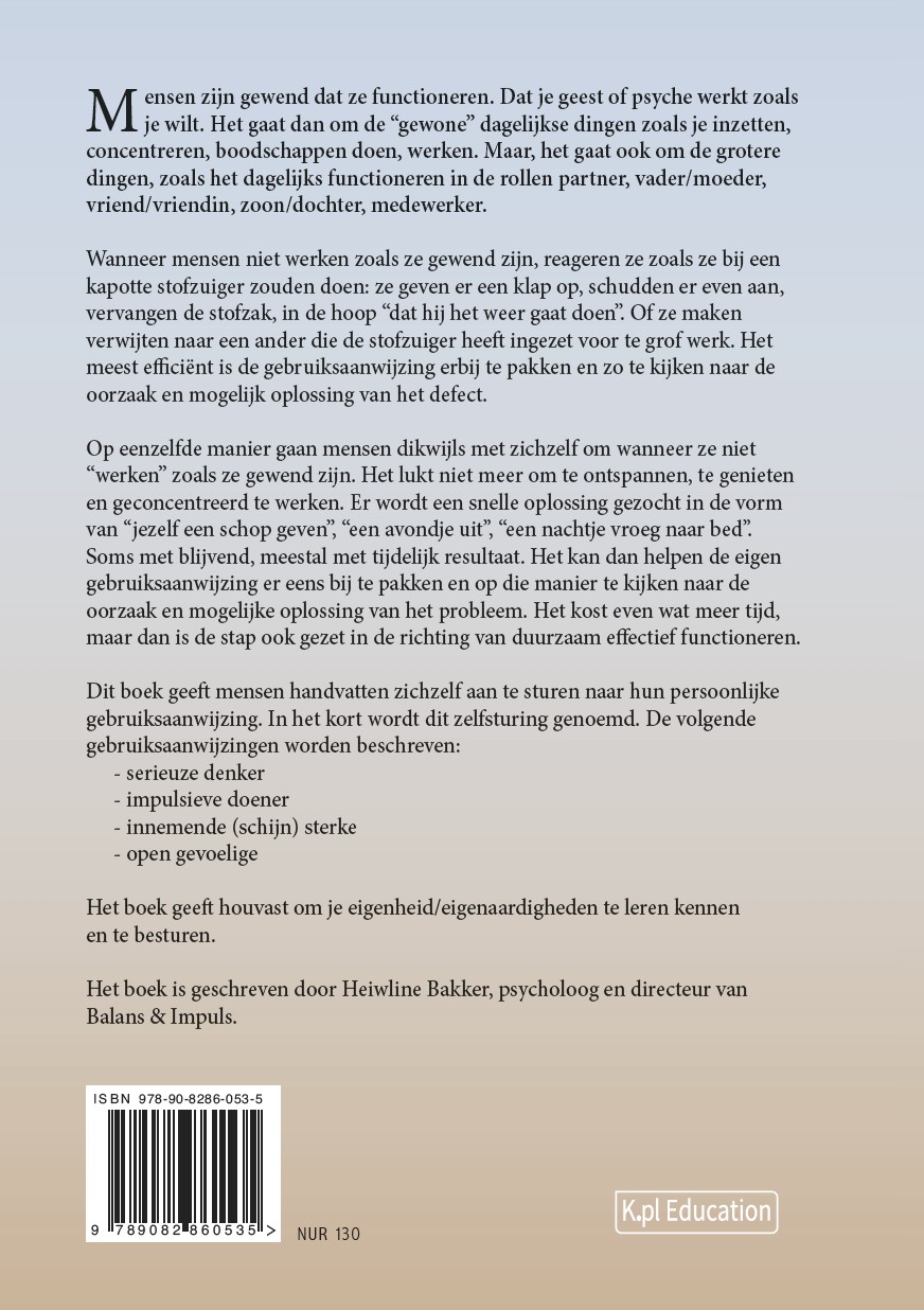 Achterkant van Jezelf Besturen