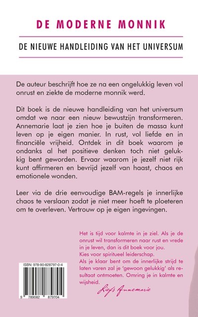Achterkant van De moderne monnik