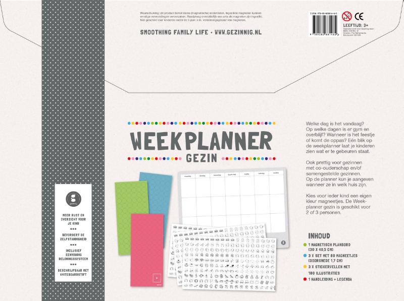 Achterkant van Weekplanner gezin