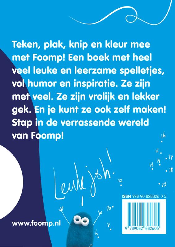 Achterkant van Foomp doeboek